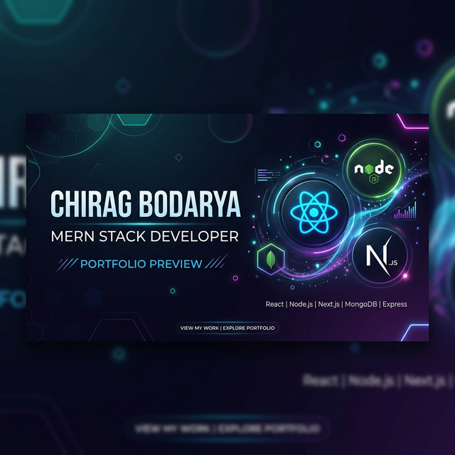 Chirag Bodarya | MERN Stack Developer | React, Next.js, Node.js Expert
